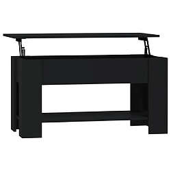 vidaXL Table basse noir 101x49x52 cm bois d'ingénierie