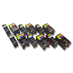 Vhbw Lot 12x cartouches d'encre pour Dell V313, V313W, V515, V515W, V715, V715W, P513, P513W, P713, P713W comme Dell 21, 22, 23, 24.