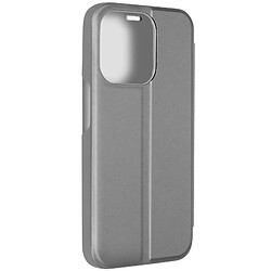 Avizar Étui Clear View pour iPhone 15 Pro Clapet Miroir Fonction Support Argent