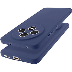 Avizar Coque pour Oppo Reno 12F Silicone Souple Mate Bleu Nuit