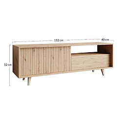 Bestmobilier Diego - meuble TV - bois - 152 cm pas cher