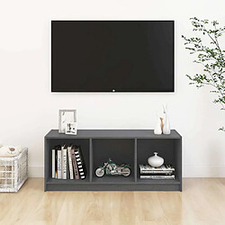 Avis Maison Chic Meuble TV scandinave - Banc TV pour salon Gris 104x33x41 cm Bois de pin massif -MN74808