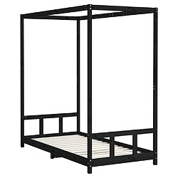 Avis Maison Chic Lit simple Cadre de lit pour enfants,Lit d'Enfant Moderne noir 90x190 cm bois de pin massif -MN53069