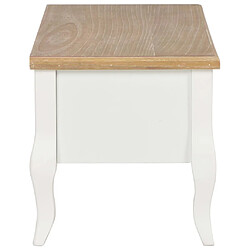 Helloshop26 Meuble télé buffet tv télévision design pratique blanc 100 cm bois 2502109 pas cher