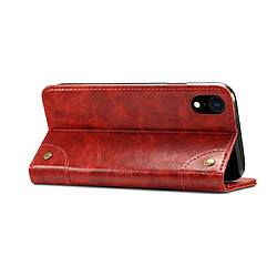 Avis Wewoo Housse Coque Pour iPhone XR Baroque Etui à rabat horizontal simpleavec porte-cartes et rouge