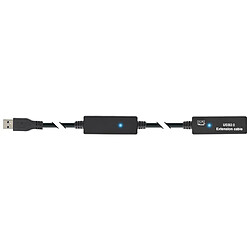 Câble répéteur actif InLine® USB 3.0 Câble de type A mâle à A femelle noir 10m