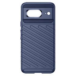 Avizar Coque Souple pour Google Pixel 8 Design Strié Antidérapant Série Thunder Bleu