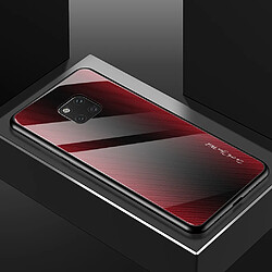 Wewoo Coque Pour Huawei Mate 20 Pro Housse de protection en verre dégradé de texture rouge