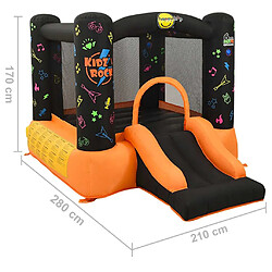 Avis Happy Hop Château gonflable avec toboggan 210x280x170 cm PVC