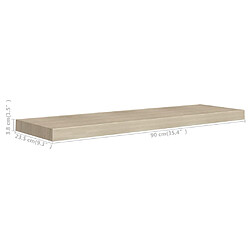 vidaXL Étagère murale flottante chêne 90x23,5x3,8 cm MDF pas cher