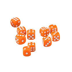 50 X 12mm Opaques Six Dés Sur Place Face Jeux D6 D & D D'orange Rpg pas cher