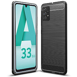 Xeptio Samsung Galaxy A33 5G coque style carbone noir