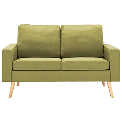 Avis Maison Chic Ensemble de canapés 2 pcs, Canapé droit Sofa pour Salon Tissu Vert -GKD457751