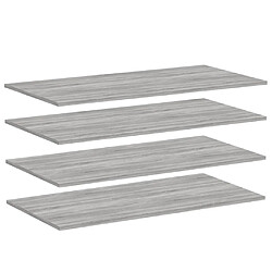 vidaXL Étagères murales 4 pcs sonoma gris 100x50x1,5cm bois ingénierie