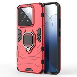 Htdmobiles Coque pour Xiaomi 14 5G - housse etui rigide anti choc + verre trempe - ROUGE