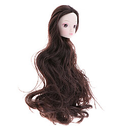 Acheter 1/6 femme BJD poupée brune cheveux tête Sculpt parties du corps de poupée articulée