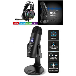 Spirit of Gamer Microphone Streaming Music Gaming EKO700 CARDÏODE Podcasting Voix-off et instruments de musique + Casque Gamer PRO H7 SWITCH PC XBOX