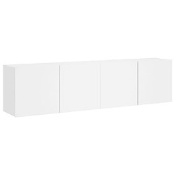 vidaXL Meubles TV muraux 2 pcs blanc 80x30x41 cm