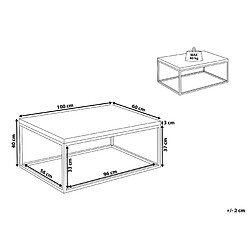 Avis Beliani Table basse PROVO Bois clair