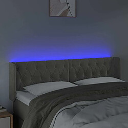 Acheter Maison Chic Tête de lit scandinave à LED,meuble de chambre Gris clair 147x16x78/88 cm Velours -MN38079