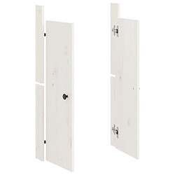 Avis vidaXL Portes de cuisine d'extérieur 2 pcs blanc bois de pin massif