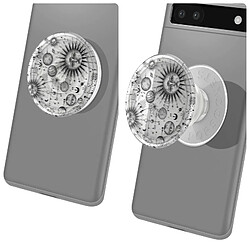 Popsockets PlantCore Grip Cosmic Sun Poignée Support Fixation adhésive Écologique Transparent pas cher