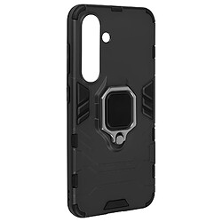 Avizar Coque pour Samsung Galaxy S24 Anneau Support Bi-matière Antichoc Noir