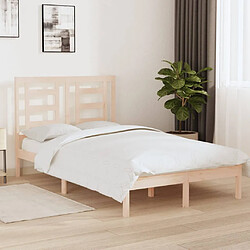 vidaXL Cadre de lit sans matelas 120x200 cm bois de pin massif