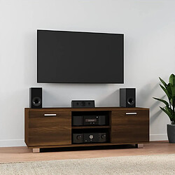 vidaXL Meuble TV Chêne marron 120x40,5x35 cm Bois d'ingénierie