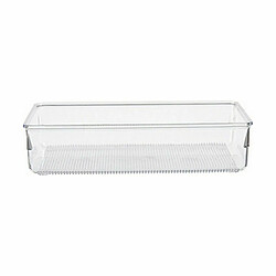 Avis BigBuy Home Organiseur de Tiroirs Polyvalents Transparent Plastique 24 x 5,5 x 15,8 cm (36 Unités)