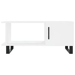 Maison Chic Table basse,Table Console Table d'appoint, Table pour salon blanc 90x50x40 cm bois d'ingénierie -MN48367 pas cher