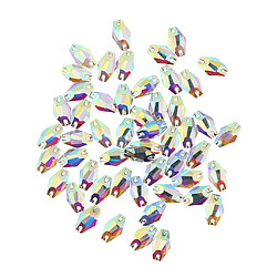 Avis 50pcs cousent sur des strass AB perles de cristal pour Swing DIY Accessoires