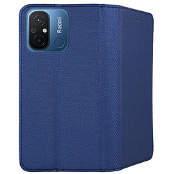 Acheter Htdmobiles Housse pour Xiaomi Redmi 12C / Redmi 11A / Poco C55 - etui coque pochette portefeuille + verre trempe - BLEU MAGNET