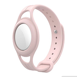 Coque en silicone Sangle anti-rayures pour bandes pour enfants rose pour votre Apple AirTag