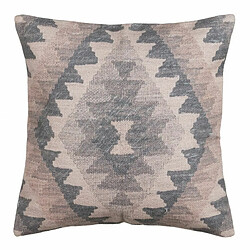 BigBuy Home Coussin Coton Gris Rose 45 x 45 cm