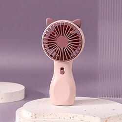 (Rose) Petit Ventilateur Portatif Chargement Usb Ventilateur Portable à Quatre Pales De Refroidissement Par Brise Puissant