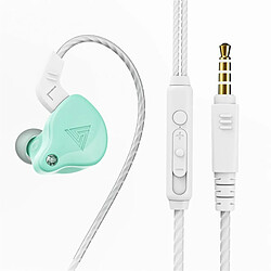 Qkz Ak6-X Casque De Sport Casque Intra-Auriculaire À Commande Filaire Avec Microphone Hifi Bass Music Gaming Earphone Vert