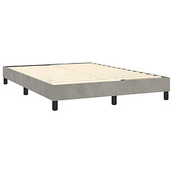 Acheter vidaXL Sommier à lattes de lit avec matelas LED Gris clair 140x190 cm