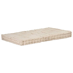 Decoshop26 coussin de canapé palette 100 % coton 120x80x10 cm beige DEC021814