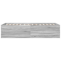 Acheter Vidaxl Cadre de lit sonoma gris 90x190 cm bois d'ingénierie