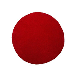 Beliani Tapis rond en tissu rouge DEMRE