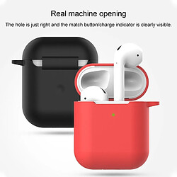 Acheter Wewoo Coque Ecouteurs sans fil en silicone anti-choc pour Apple AirPods 1/2 Noir