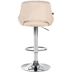 Non Tabouret de bar Milet velours chrome pas cher