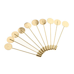 10pcs Bâton de Broches Long Base en Cuivre Accessoire DIY Broches Pin's Longueur 7,5 cm