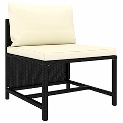 Maison Chic Salon de jardin 11pcs + coussins - Mobilier/Meubles de jardin - Table et chaises d'extérieur Résine tressée Noir -MN81491 pas cher