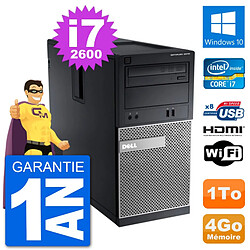 PC Dell 3010 MT i7-2600 RAM 4Go Disque Dur 1To HDMI Windows 10 Wifi - Occasion