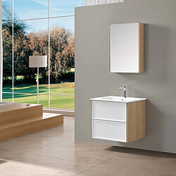 Avis Wilsa Ensemble de salle de bain blanc et bois 59,5 cm