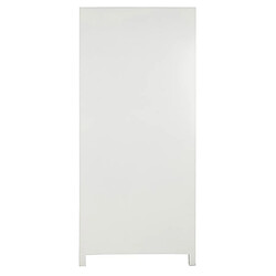 Pegane Armoire de rangement en bois de sapin /MDF coloris blanc - Longueur 85.5 x Profondeur 50.5 x Hauteur 186.2 cm