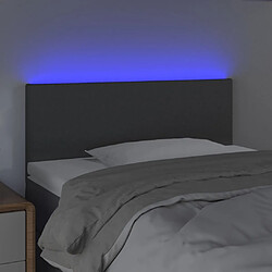 Avis Maison Chic Tête de lit scandinave à LED,meuble de chambre Gris foncé 80x5x78/88 cm Tissu -MN47898