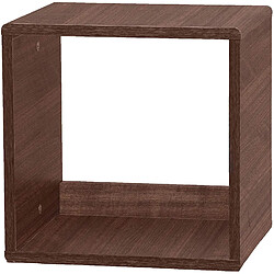 Iris Ohyama, Cube de rangement modulaire en bois MDF, Marron, 34.9 x 29 x 34.4 cm